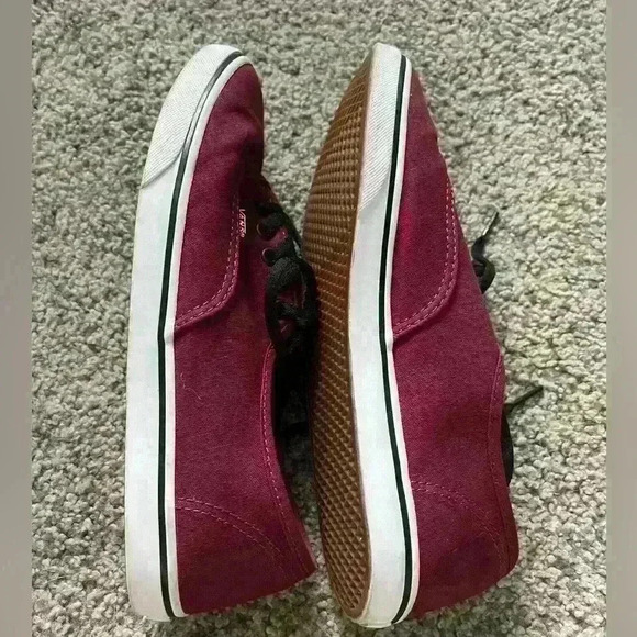 Maroon Lace Up Vans - Picture 7 of 11